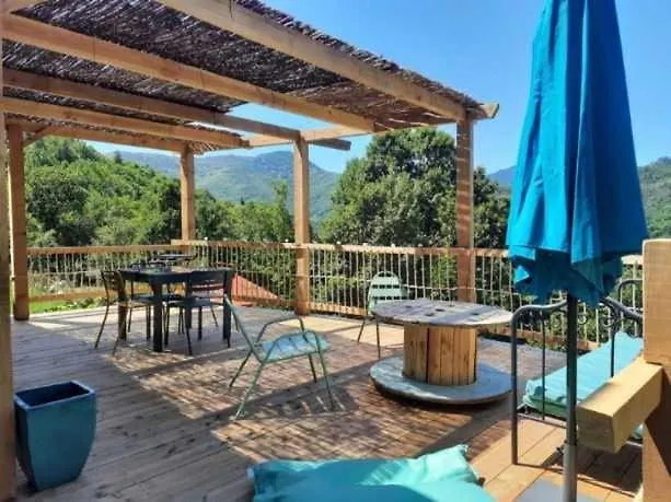 Ardeche Cottage Maison En Ardeche A Thuyets Pont Du Diable, Avec Terrasse Avec Vue Thueyts